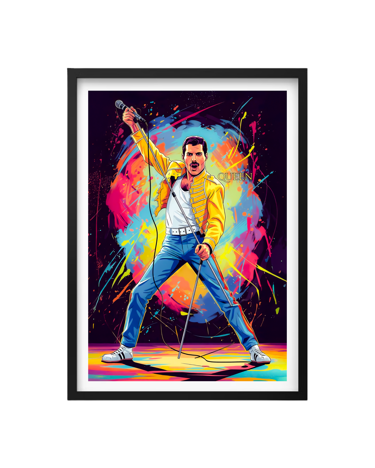 Cuadro Freddie: La Leyenda Explota en Color (Queen)