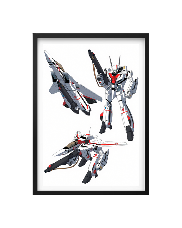 Cuadro Robotech: Veritech Fighter - Tres Modos de Batalla
