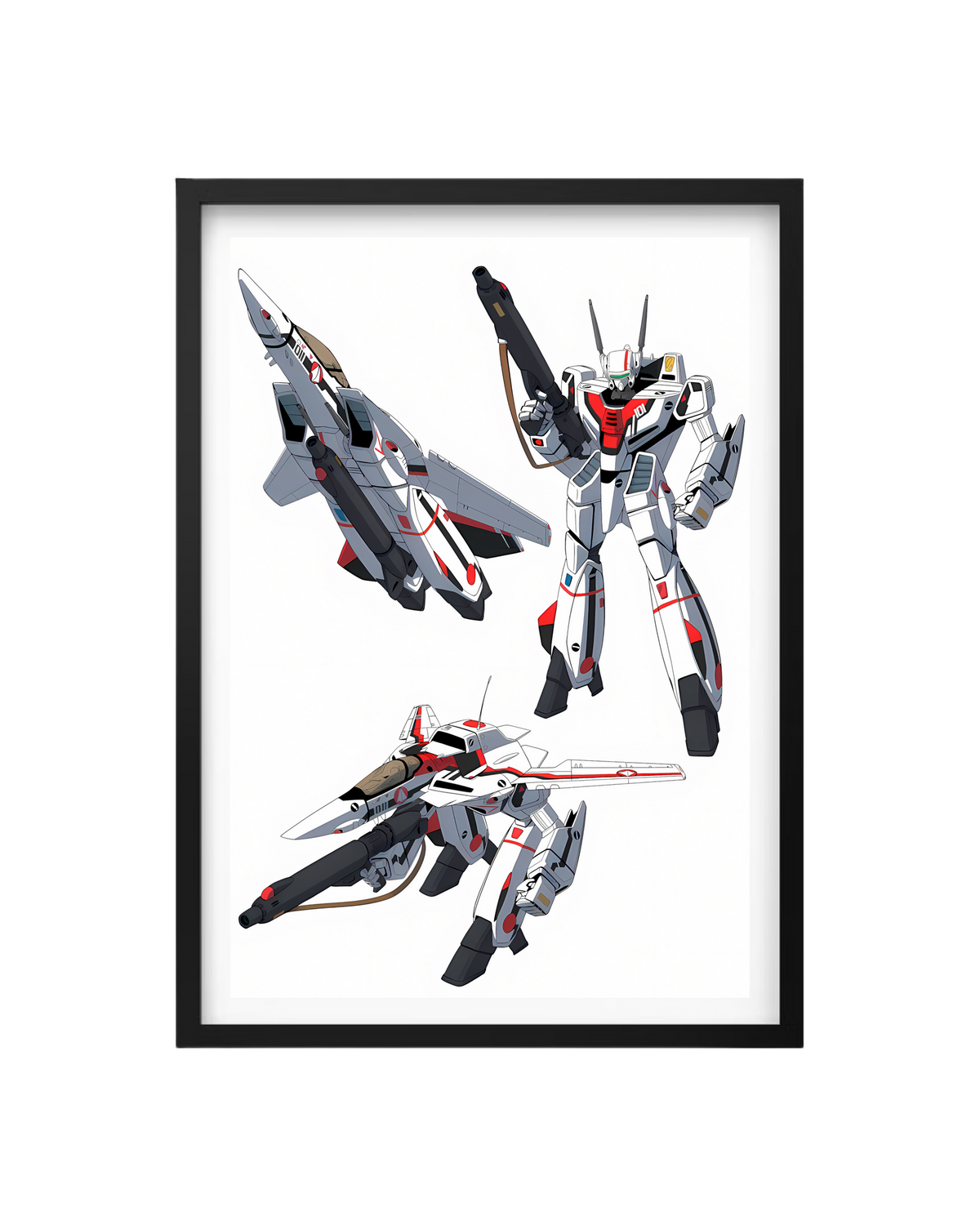 Cuadro Robotech: Veritech Fighter - Tres Modos de Batalla