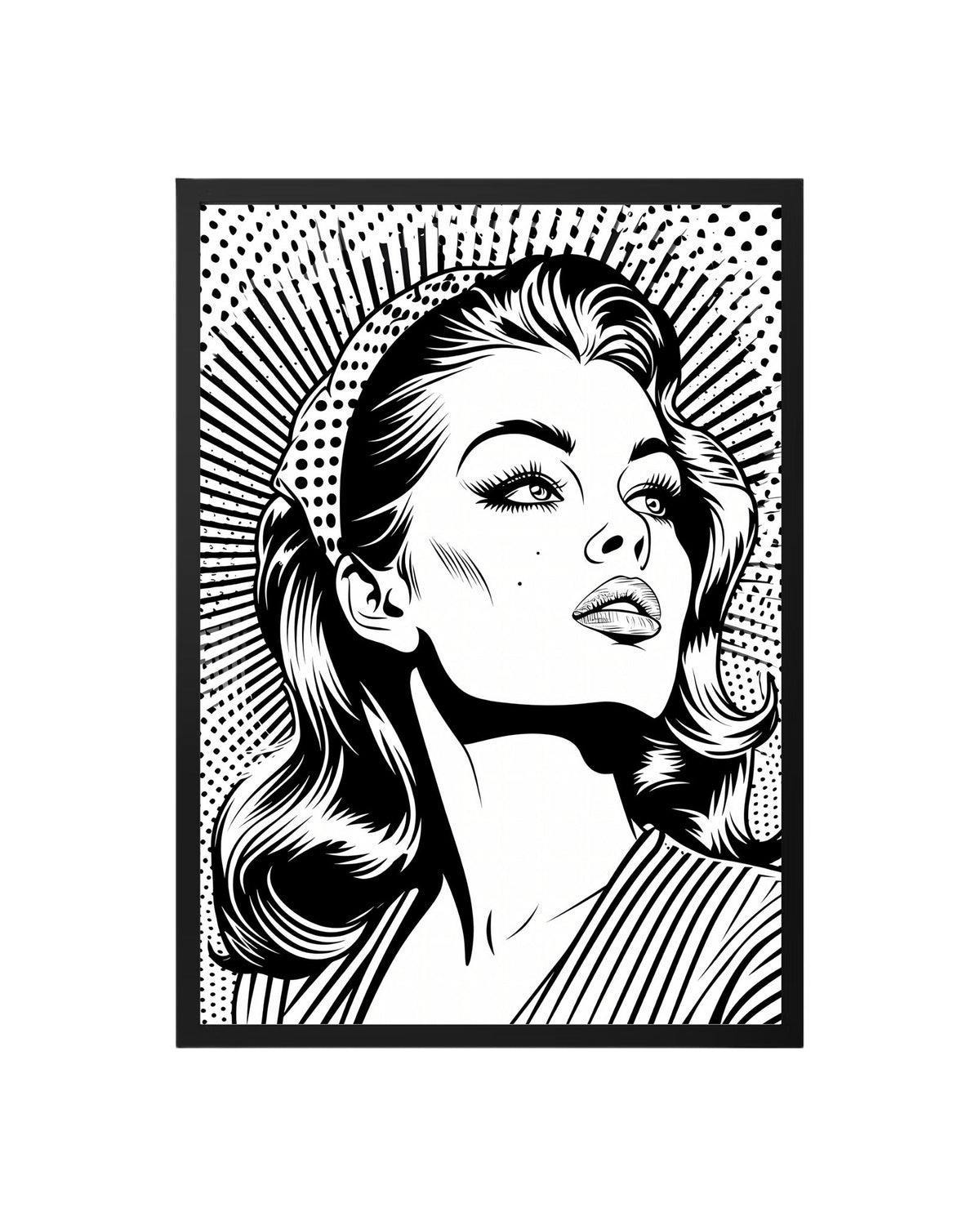 Cuadro Elegancia Retro: Pop Art Noir