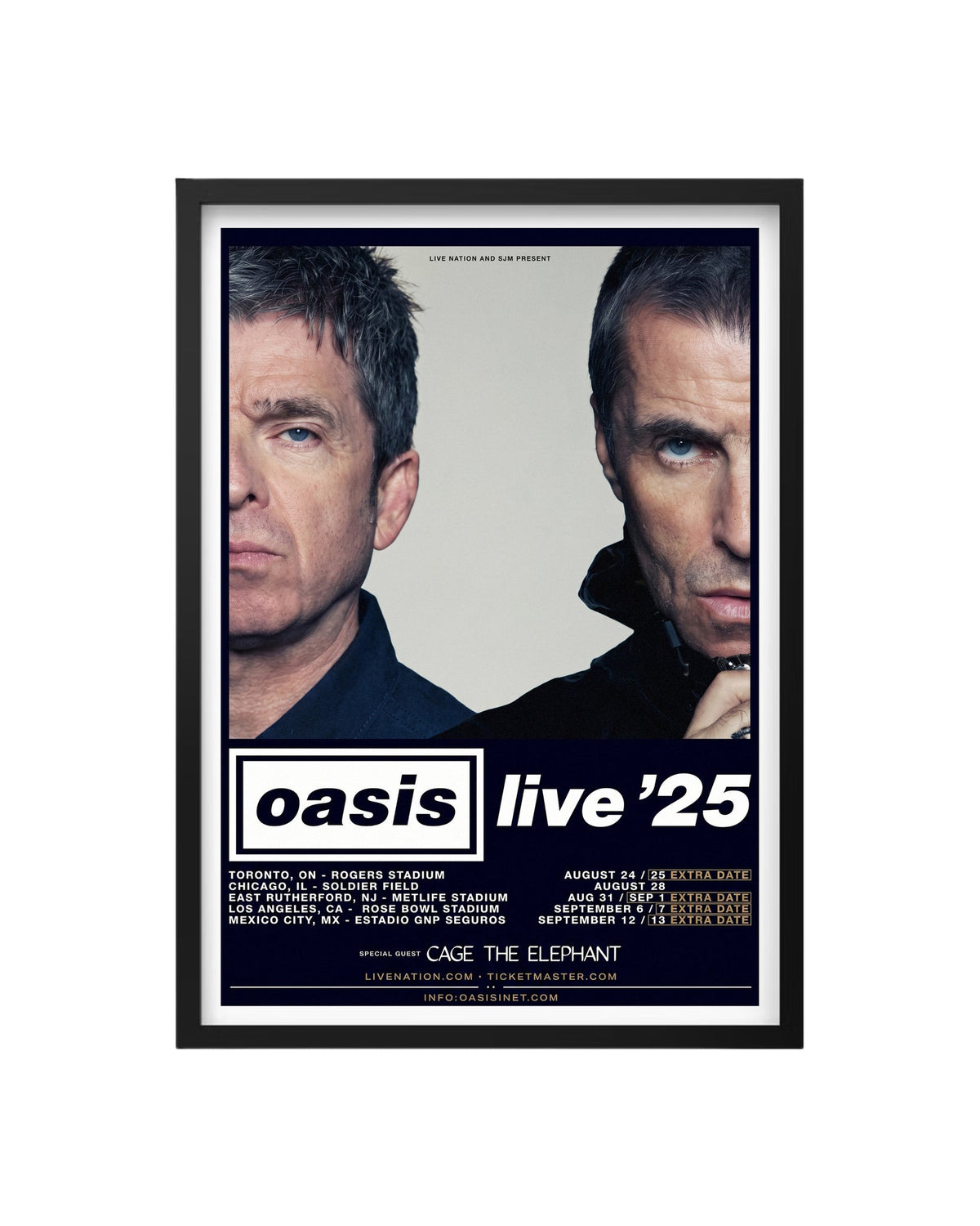 Cuadro Oasis – Live '25 Tour
