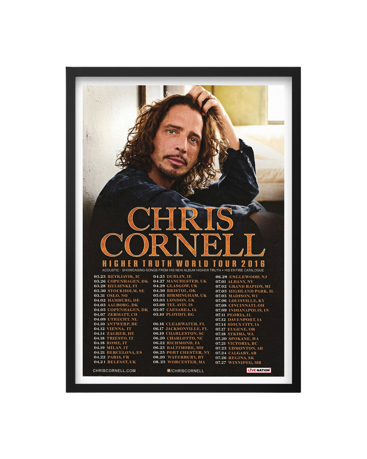 Cuadro Chris Cornell – Higher Truth World Tour (2016)