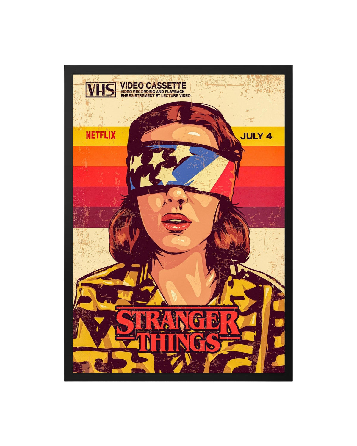 Cuadro Eleven: Estilo VHS de Stranger Things
