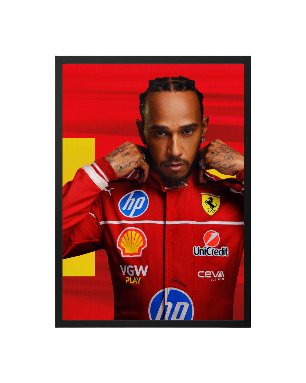 Cuadro Lewis Hamilton - El Comienzo del Mito (Ferrari)