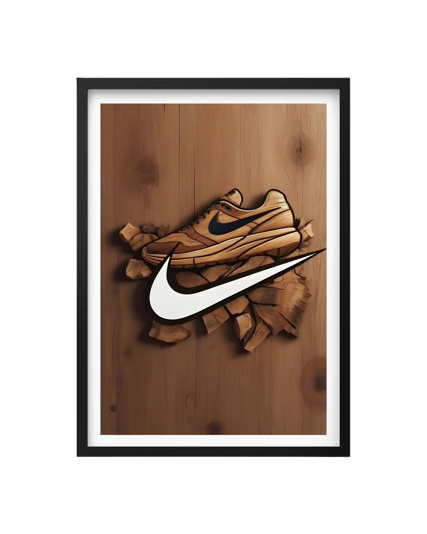 Cuadro Escultura de Madera - Nike