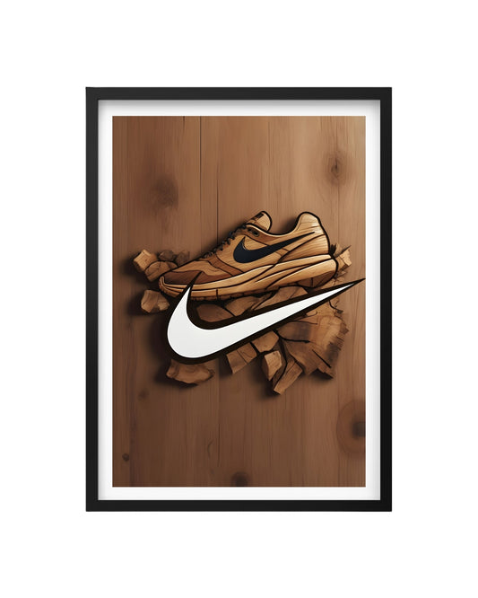 Cuadro Escultura de Madera - Nike