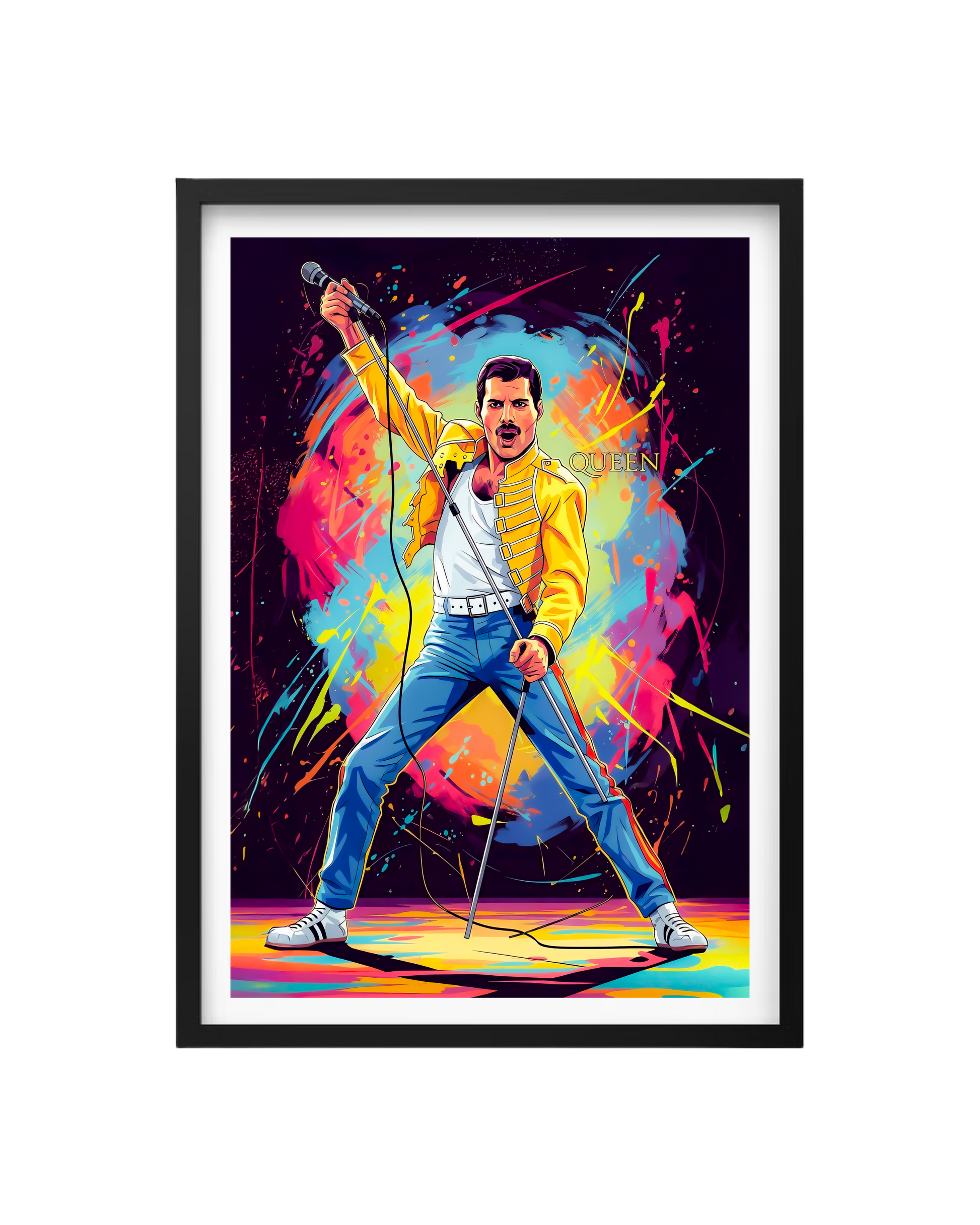 Cuadro Freddie: La Leyenda Explota en Color (Queen)