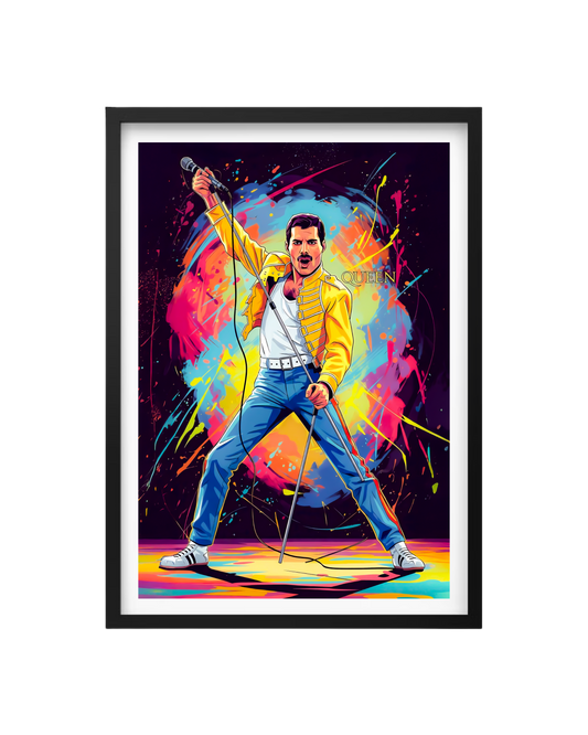 Cuadro Freddie: La Leyenda Explota en Color (Queen)