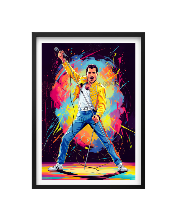 Cuadro Freddie: La Leyenda Explota en Color (Queen)