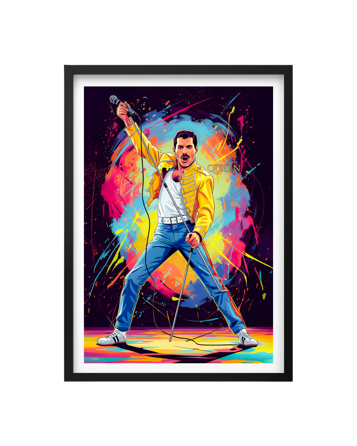 Cuadro Freddie: La Leyenda Explota en Color (Queen)