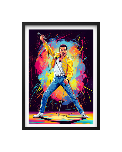 Cuadro Freddie: La Leyenda Explota en Color (Queen)