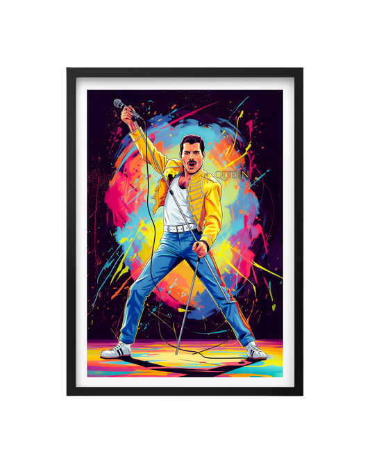 Cuadro Freddie: La Leyenda Explota en Color (Queen)