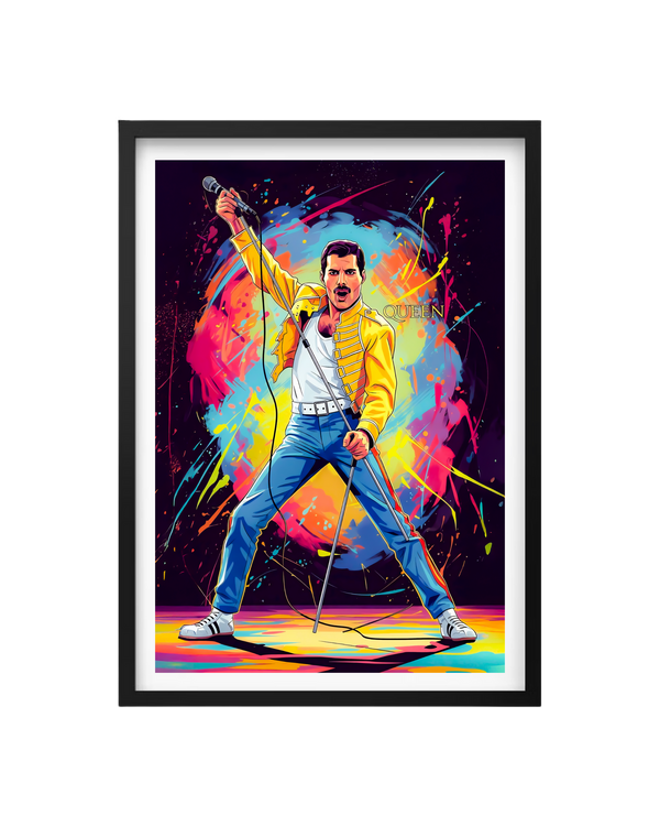 Cuadro Freddie: La Leyenda Explota en Color (Queen)