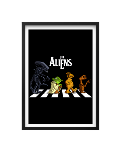 Cuadro The Aliens (Alien - Yoda - Alf - Et)
