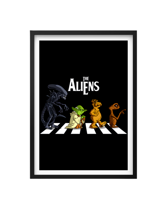 Cuadro The Aliens (Alien - Yoda - Alf - Et)