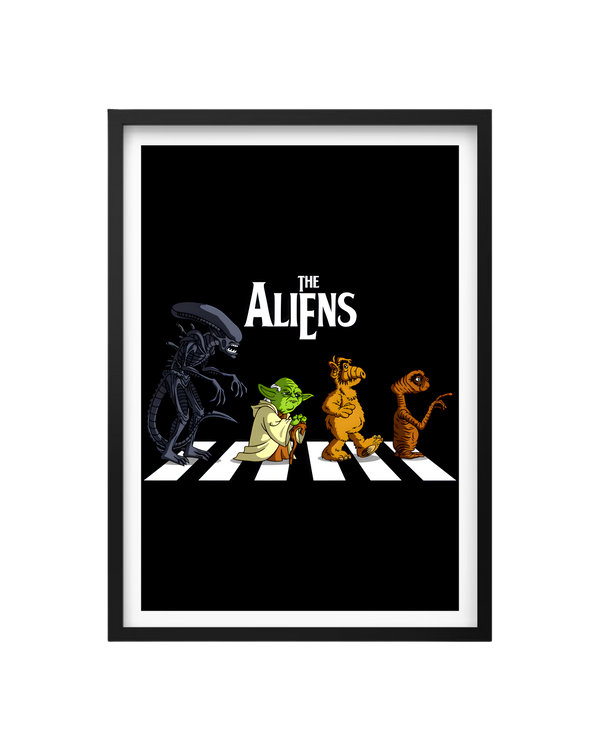 Cuadro The Aliens (Alien - Yoda - Alf - Et)