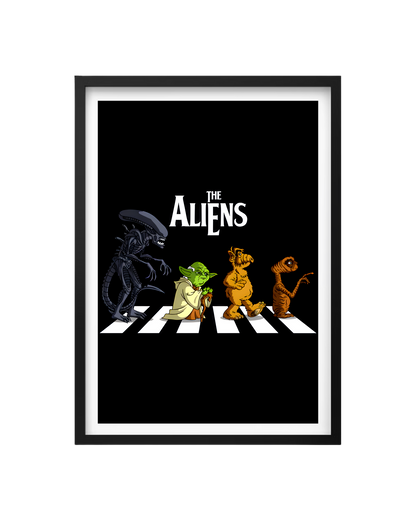 Cuadro The Aliens (Alien - Yoda - Alf - Et)