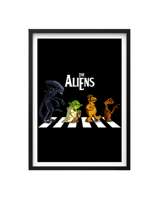 Cuadro The Aliens (Alien - Yoda - Alf - Et)