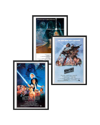 Pack 3 Cuadros 70x50 Star Wars - Trilogía Original