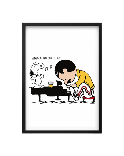 Cuadro Snoopy Con Freddie Mercury