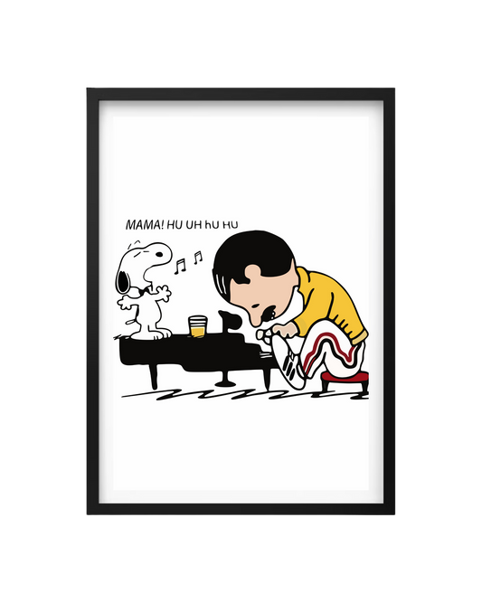 Cuadro Snoopy Con Freddie Mercury