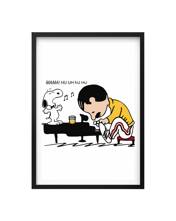 Cuadro Snoopy Con Freddie Mercury