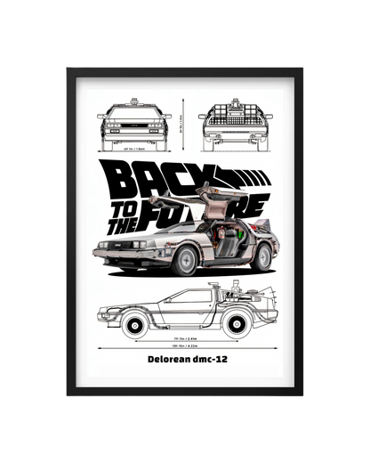 Cuadro Volver Al Futuro - Delorean Dmc-12