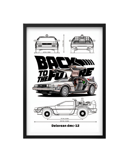Cuadro Volver Al Futuro - Delorean Dmc-12