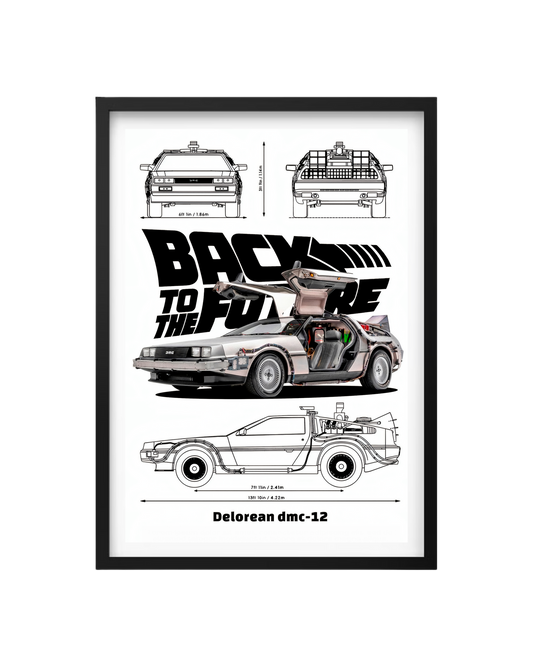 Cuadro Volver Al Futuro - Delorean Dmc-12