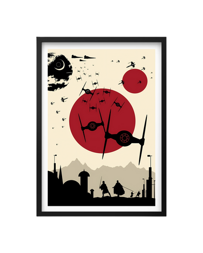 Cuadro Star Wars: Duelos en la Galaxia Retro