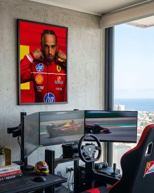 Cuadro Lewis Hamilton - El Comienzo del Mito (Ferrari)
