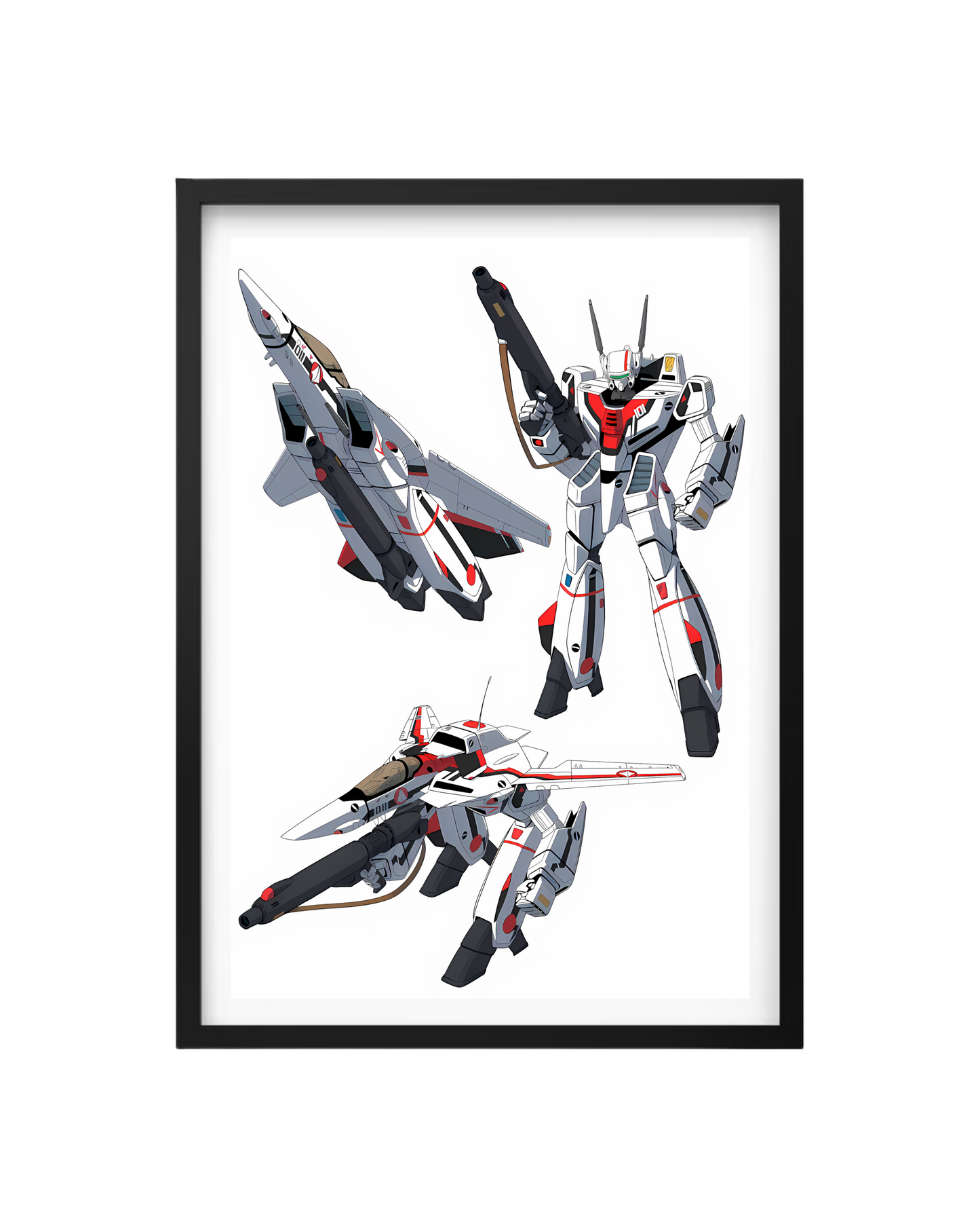 Cuadro Robotech: Veritech Fighter - Tres Modos de Batalla