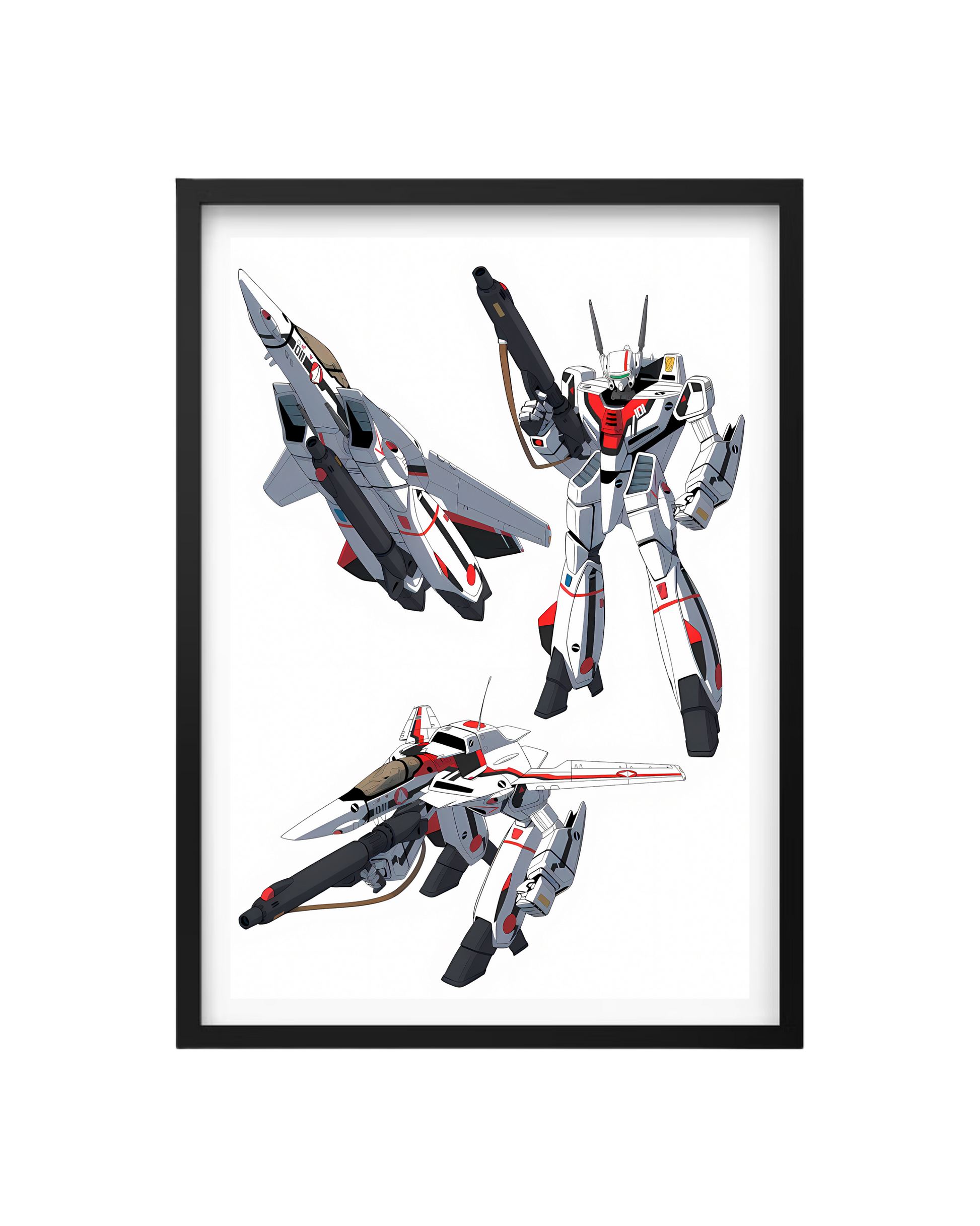 Cuadro Robotech: Veritech Fighter - Tres Modos de Batalla