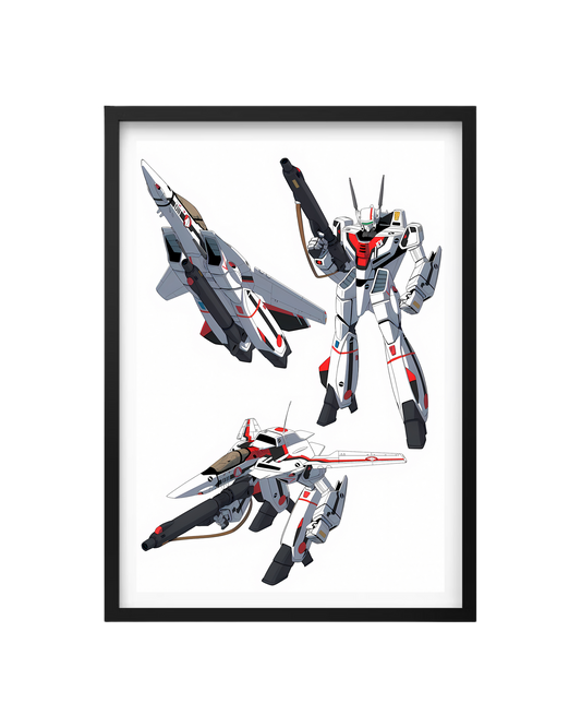 Cuadro Robotech: Veritech Fighter - Tres Modos de Batalla