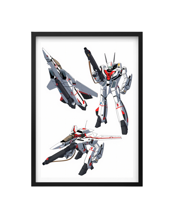 Cuadro Robotech: Veritech Fighter - Tres Modos de Batalla