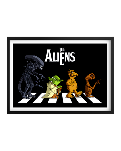 Cuadro The Aliens (Alien - Yoda - Alf - Et)