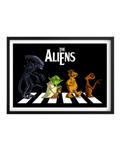 Cuadro The Aliens (Alien - Yoda - Alf - Et)