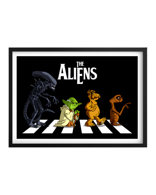 Cuadro The Aliens (Alien - Yoda - Alf - Et)