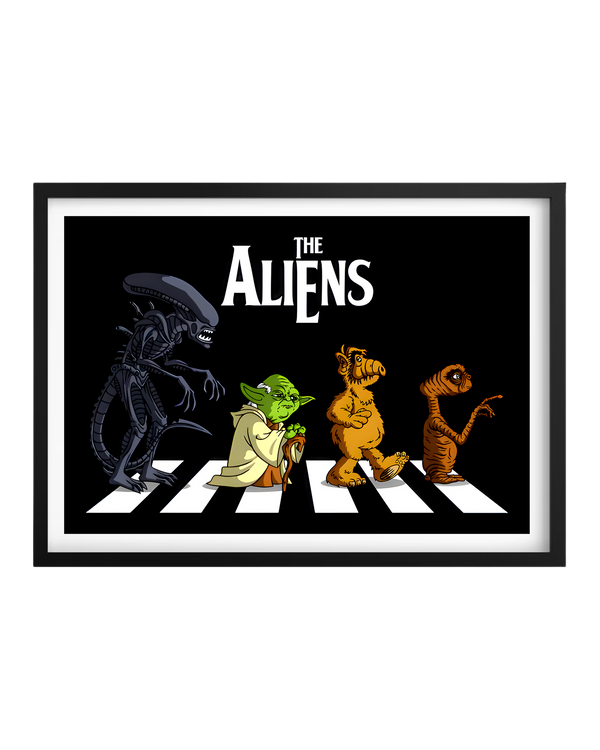 Cuadro The Aliens (Alien - Yoda - Alf - Et)