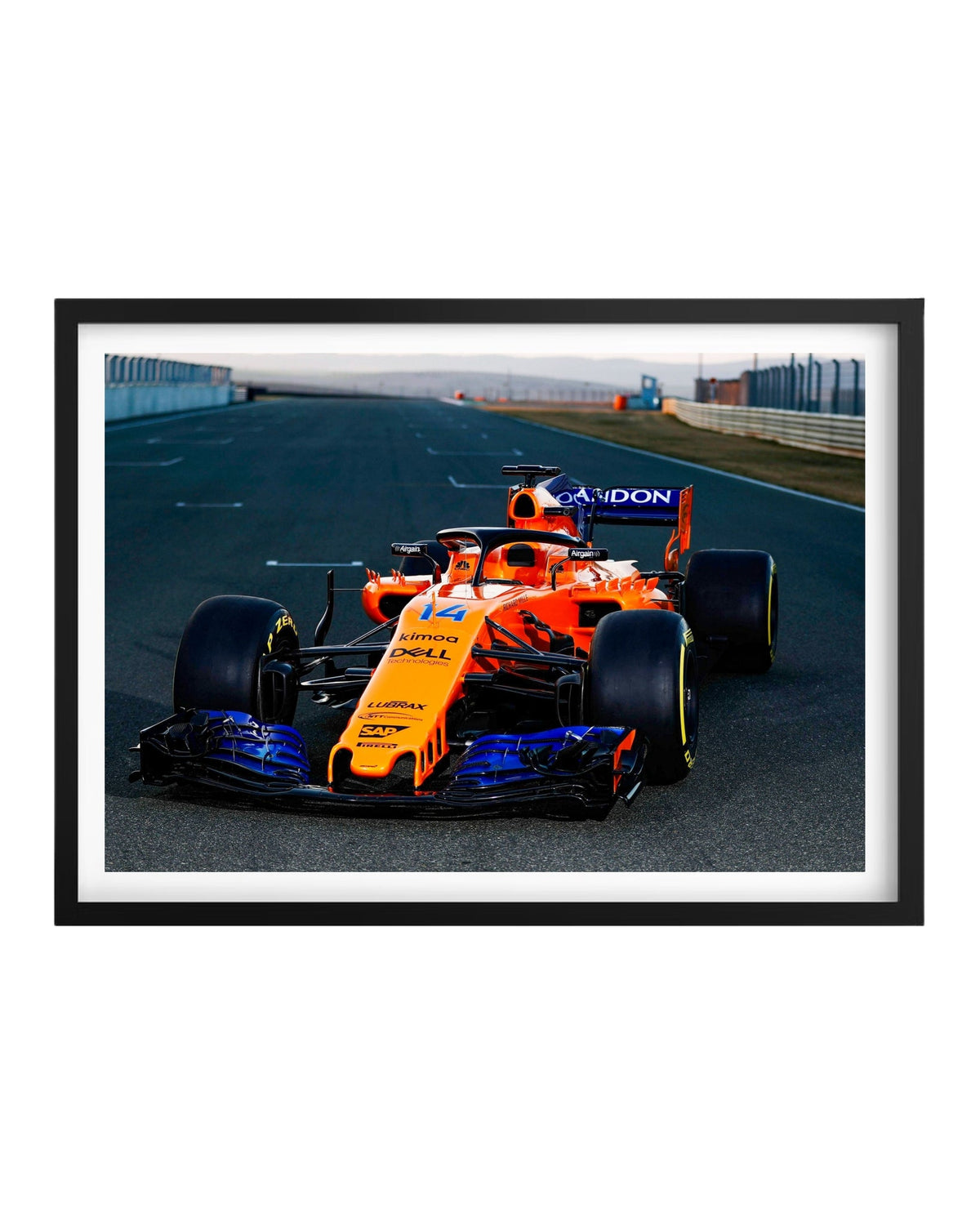 Cuadro McLaren - La Velocidad Naranja y Azul