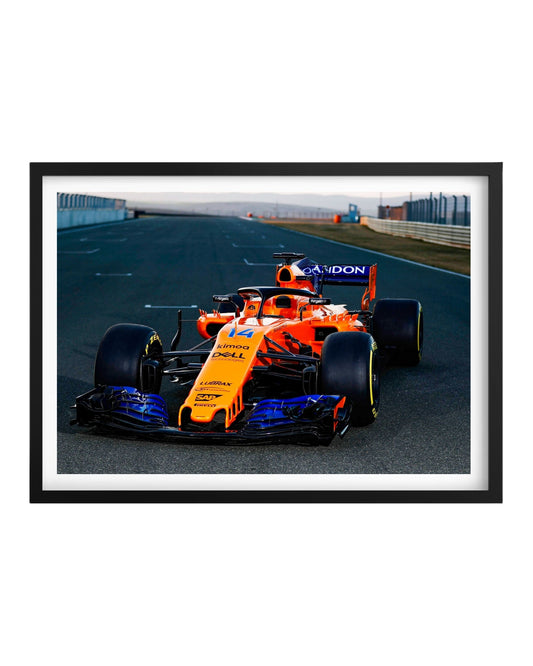 Cuadro McLaren - La Velocidad Naranja y Azul