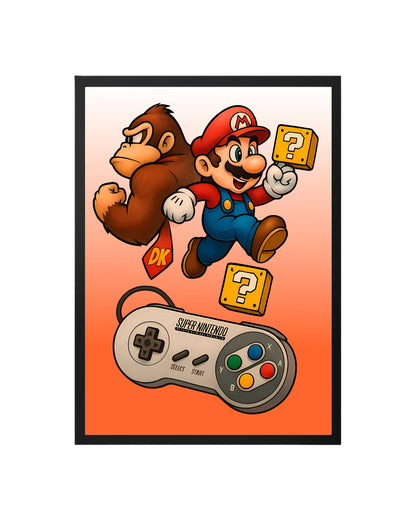 Cuadro Retro Power: El Dúo Dinámico 16-Bit