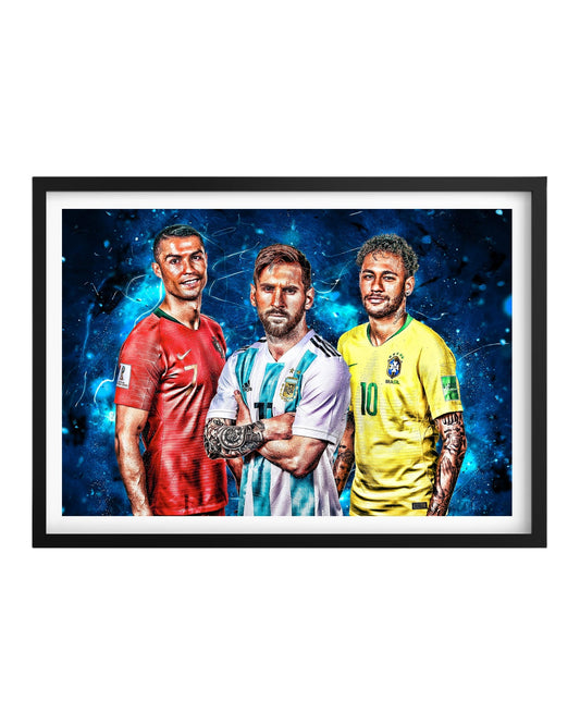 Cuadro Messi Cristiano Neymar