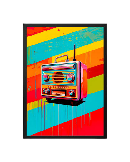 Cuadro Retro Frecuencia - Color Pop