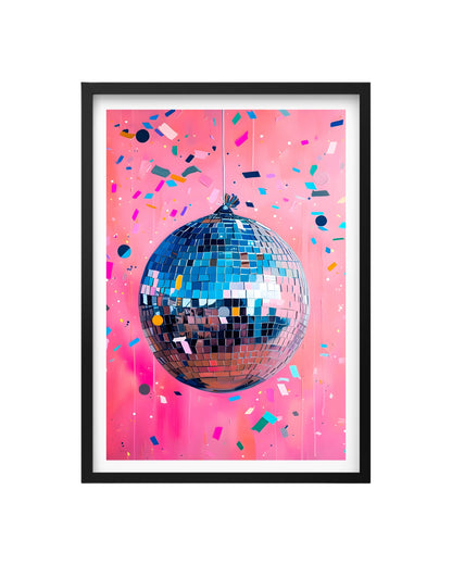 Cuadro Bola Disco Retro