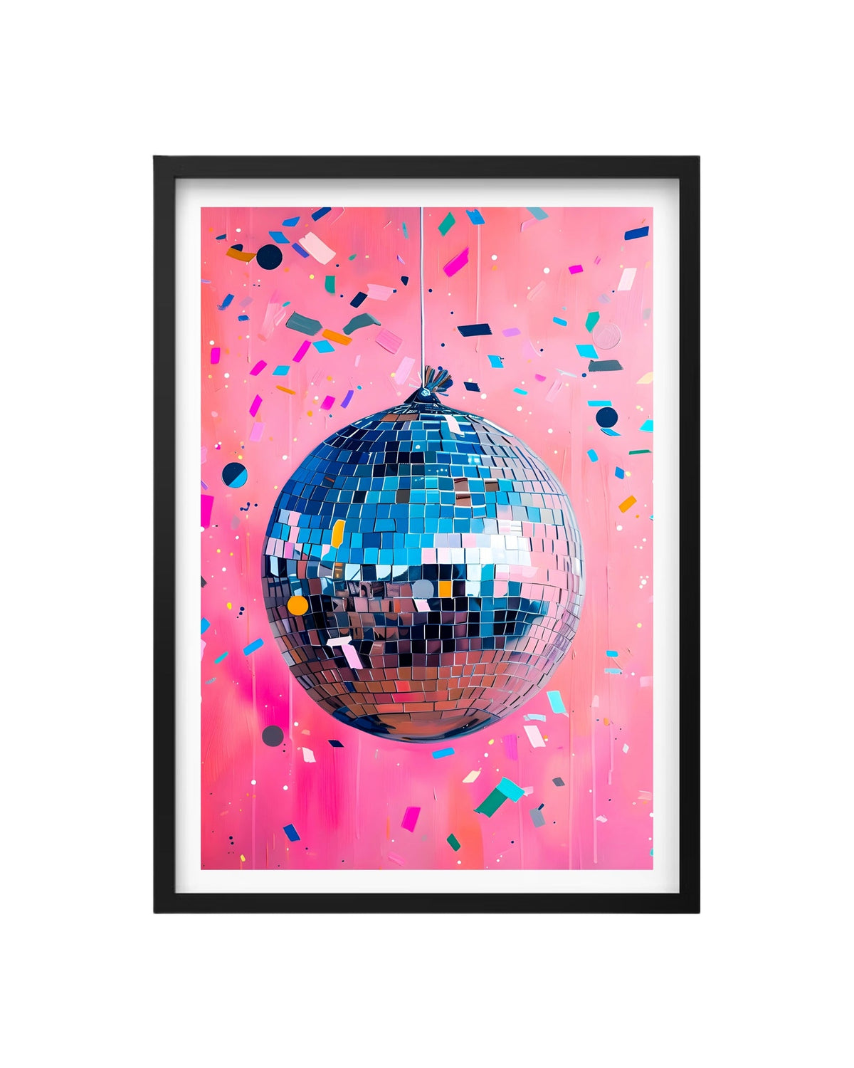 Cuadro Bola Disco Retro