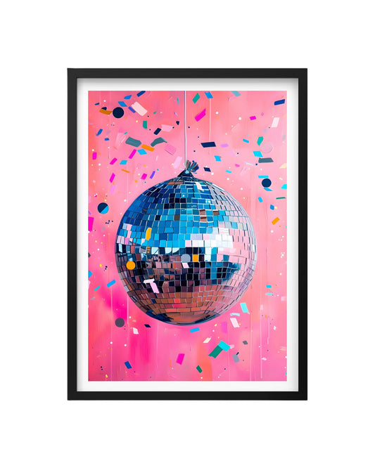 Cuadro Bola Disco Retro