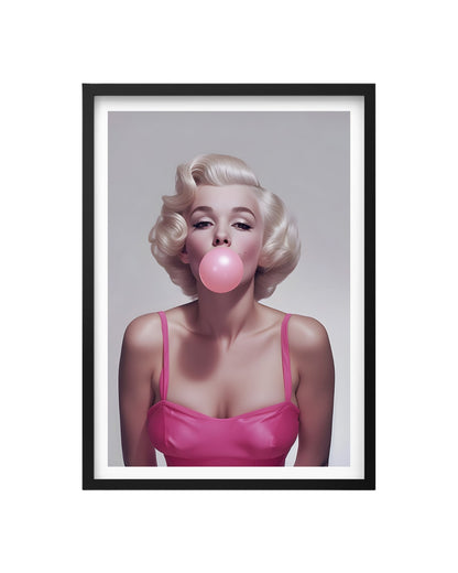 Cuadro Chic Bubblegum: El Glamour de Marilyn