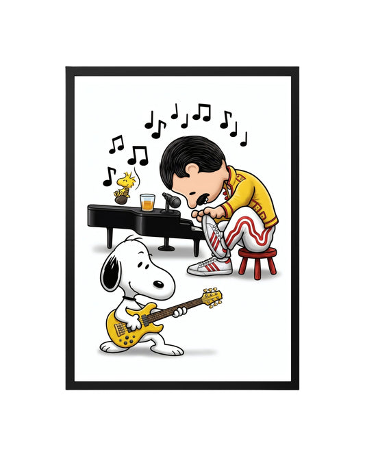 Cuadro Freddie Mercury x Peanuts – Snoopy & Queen Mashup