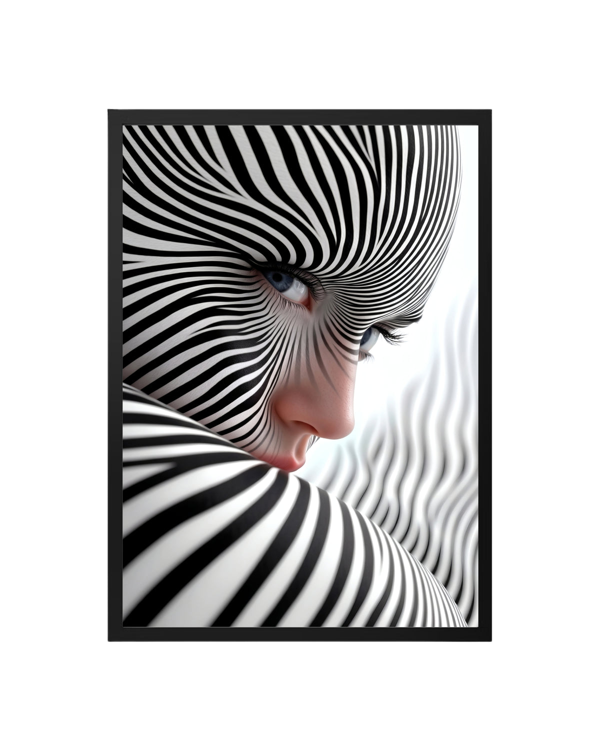Cuadro Patrón Óptico &amp; Rostro Surrealista